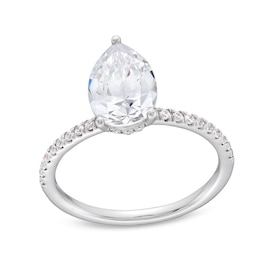 1.75 CT. T.W. Pear-Shaped Certified Lab-Created Diamond Engagement Ring in 14K White Gold (F/VS2)