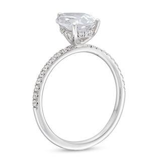 1.75 CT. T.W. Pear-Shaped Certified Lab-Created Diamond Engagement Ring in 14K White Gold (F/VS2)