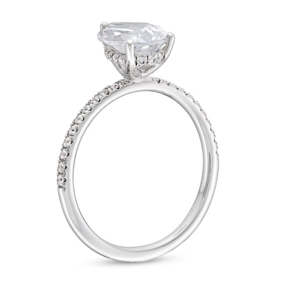 1.75 CT. T.W. Pear-Shaped Certified Lab-Created Diamond Engagement Ring in 14K White Gold (F/VS2)