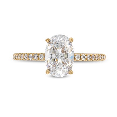 1.75 CT. T.W. Oval Certified Lab-Created Diamond Engagement Ring in 14K Gold (F/VS2)