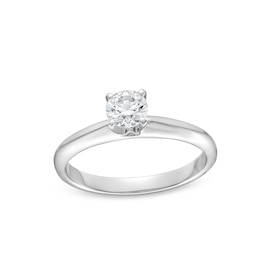0.50 CT. Canadian Certified Diamond Solitaire Engagement Ring in 14K White Gold (J/I2)