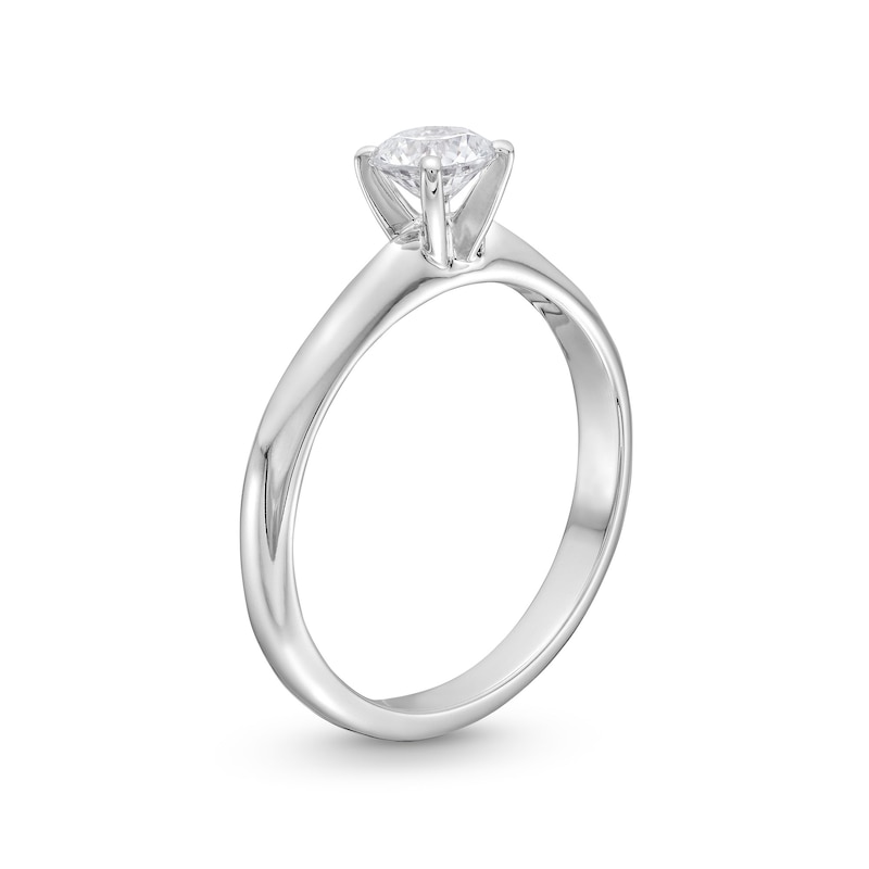 0.50 CT. Certified Diamond Solitaire Engagement Ring in 14K White Gold (J/I2)