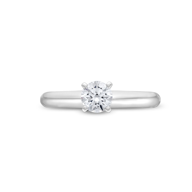 0.50 CT. Certified Diamond Solitaire Engagement Ring in 14K White Gold (J/I2)