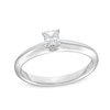 Thumbnail Image 0 of 0.30 CT. Princess-Cut Certified Diamond Solitaire Engagement Ring in 14K White Gold (J/I2)