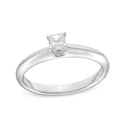 CT. Princess-Cut Certified Diamond Solitaire Engagement Ring in 14K White Gold (J/I2