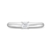 Thumbnail Image 3 of 0.30 CT. Princess-Cut Certified Diamond Solitaire Engagement Ring in 14K White Gold (J/I2)