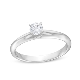 0.30 CT. Canadian Certified Diamond Solitaire Engagement Ring in 14K White Gold (J/I2)