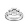 Thumbnail Image 4 of 1.50 CT. T.W. Emerald-Cut Diamond Frame Past Present Future® Double Row Engagement Ring in 14K White Gold