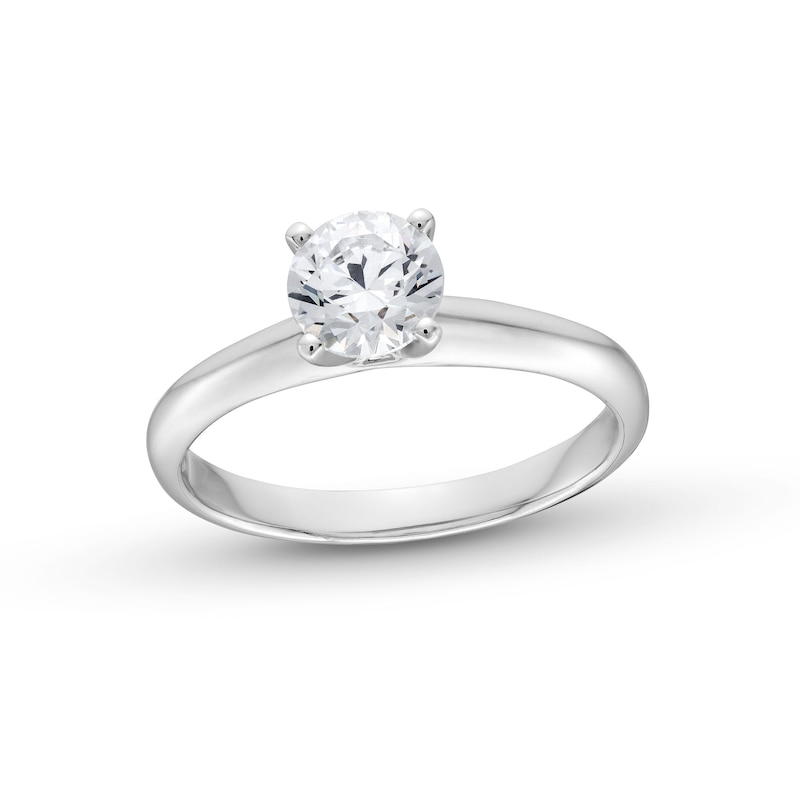 1.00 CT. Certified Diamond Solitaire Engagement Ring in 14K White Gold (J/I2)