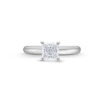 Thumbnail Image 4 of 1.00 CT. Princess-Cut Certified Diamond Solitaire Engagement Ring in 14K White Gold (J/I2)