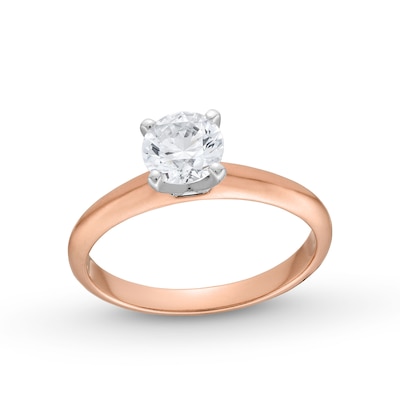 1.00 CT. Canadian Certified Diamond Solitaire Engagement Ring in 14K Rose Gold (J/I2)