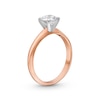 Thumbnail Image 2 of 1.00 CT. Canadian Certified Diamond Solitaire Engagement Ring in 14K Rose Gold (J/I2)