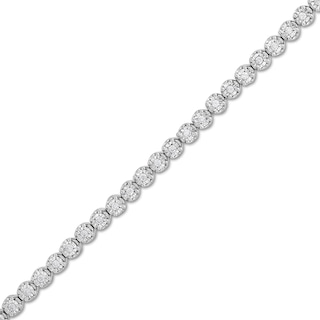 CT. T.W. Certified Lab-Created Diamond Bubbles Tennis Bracelet in Sterling Silver (I/SI2