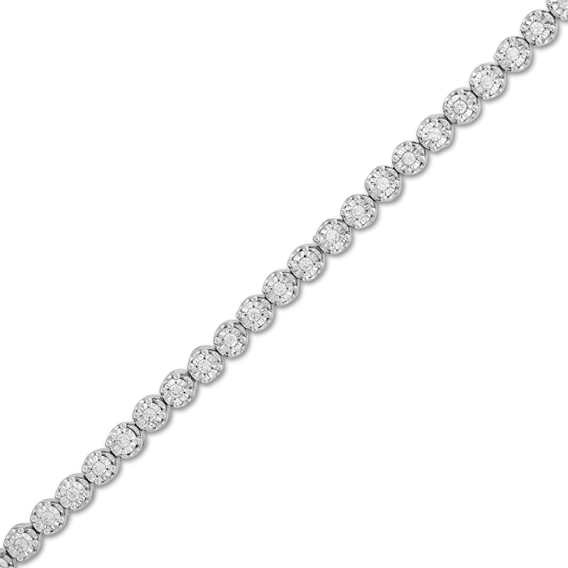 0.50 CT. T.W. Certified Lab-Created Diamond Bubbles Tennis Bracelet in Sterling Silver (I/SI2)