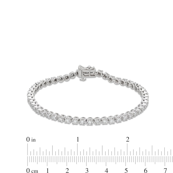 CT. T.W. Certified Lab-Created Diamond Bubbles Tennis Bracelet in Sterling Silver (I/SI2