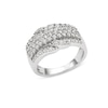 Thumbnail Image 0 of 1.00 CT. T.W. Certified Lab-Created Diamond Multi-Row Bypass Ring in Sterling Silver (I/SI2)