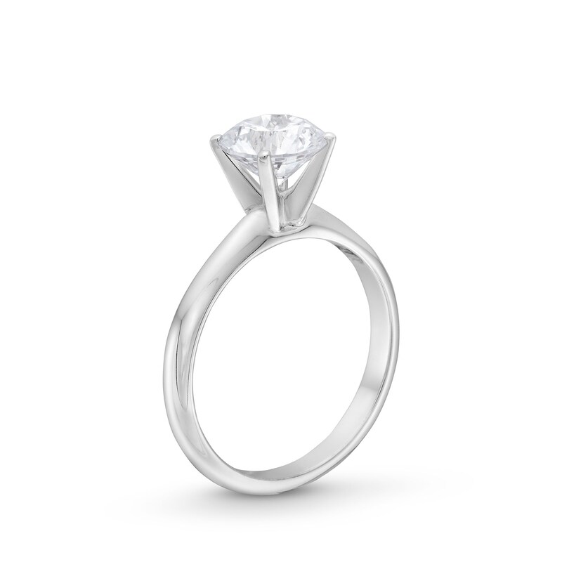 Main Image 3 of 1.50 CT. Canadian Certified Diamond Solitaire Engagement Ring in 14K White Gold (J/I2)