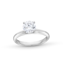 1.20 CT. Canadian Certified Diamond Solitaire Engagement Ring in 14K White Gold (J/I2)