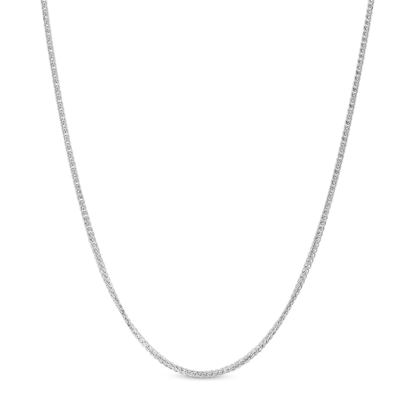 0.9mm Diamond-Cut Wheat Chain Necklace in Solid Platinum - 18”
