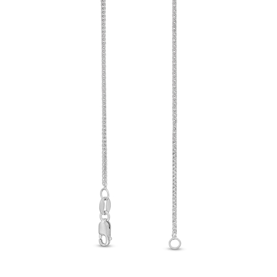 0.9mm Diamond-Cut Wheat Chain Necklace in Solid Platinum