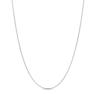 0.8mm Diamond-Cut Curb Chain Necklace in Solid Platinum