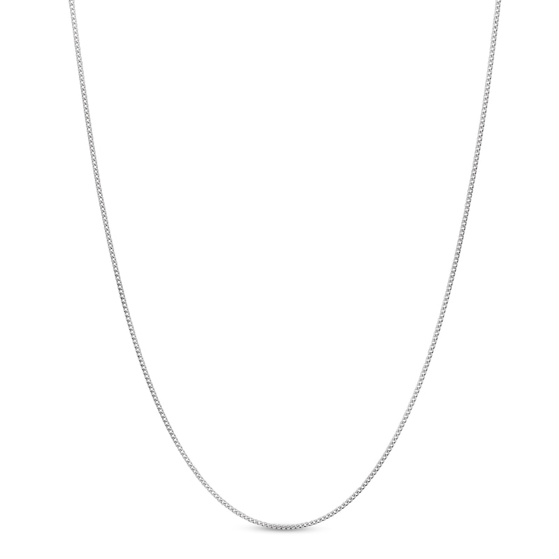 0.8mm Diamond-Cut Curb Chain Necklace in Solid Platinum