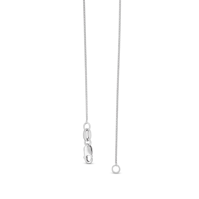 0.8mm Diamond-Cut Curb Chain Necklace in Solid Platinum - 16”