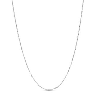 0.9mm Diamond-Cut Cable Chain Necklace in Solid Platinum