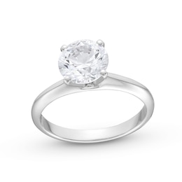 2.00 CT. Certified Diamond Solitaire Engagement Ring in 14K White Gold (J/I2)