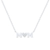 Thumbnail Image 0 of Diamond Accent "MOM" with Heart Necklace in Sterling Silver