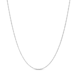 1.0mm Diamond-Cut Singapore Chain Necklace in Solid Platinum - 20”