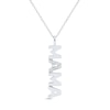 0.085 CT. T.W. Diamond "MAMA" Linear Sideways Drop Pendant in Sterling Silver