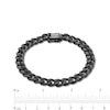 Vera Wang Men 1.69 CT. T.W. Black Diamond Curb Chain Bracelet in Sterling Silver with Black Ruthenium - 8.5"