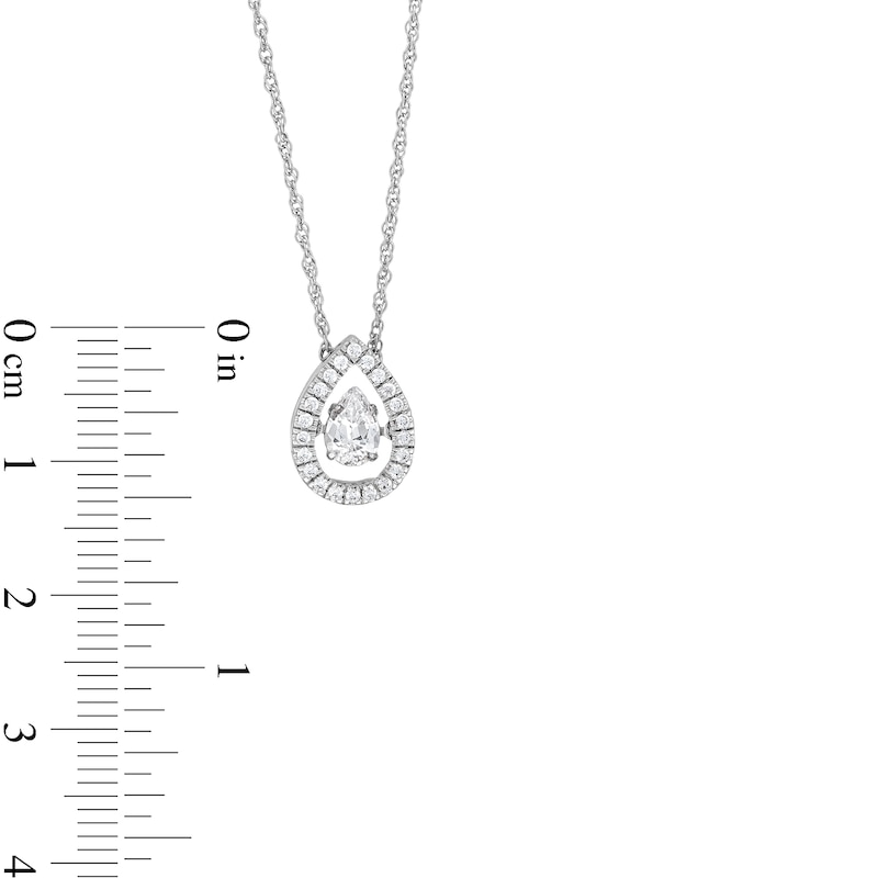 Unstoppable Love™ 0.60 CT. T.W. Certified Lab-Created Diamond Teardrop Necklace in 14K White Gold (F/SI2)