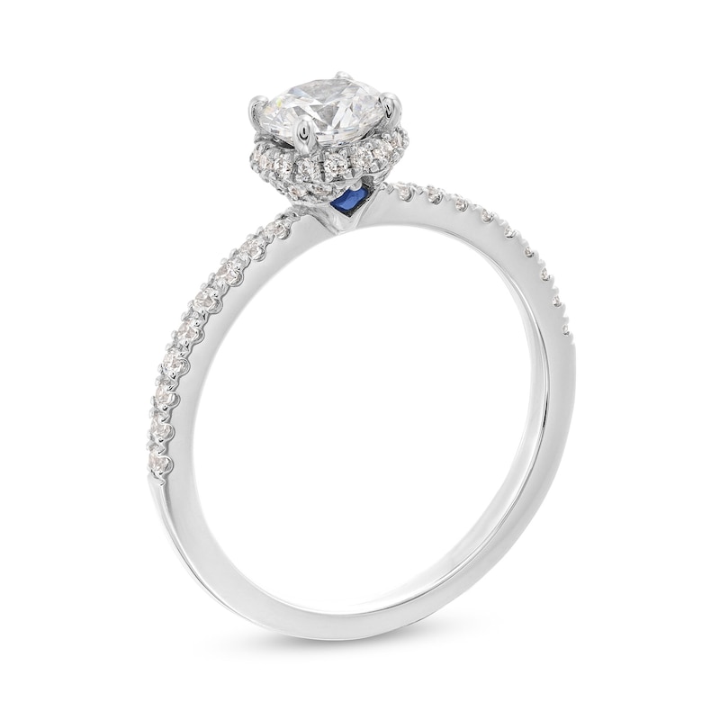 Vera Wang Love Collection 0.95 CT. T.W. Diamond Frame Engagement Ring in 14K White Gold|Peoples Jewellers