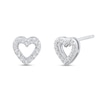 0.085 CT. T.W. Diamond Heart Outline Stud Earrings in 10K Gold