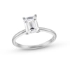 Thumbnail Image 0 of 1.50 CT. Emerald-Cut Certified Lab-Created Diamond Solitaire Engagement Ring in 14K White Gold (F/VS2)