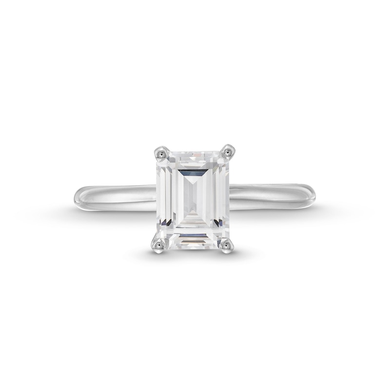 1.50 CT. Emerald-Cut Certified Lab-Created Diamond Solitaire Engagement Ring in 14K White Gold (F/VS2)