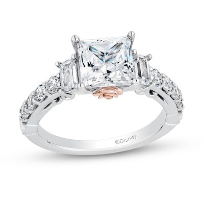 Enchanted Star Belle 2.75 CT. T.W. Princess-Cut Certified Lab-Created Diamond Engagement Ring in 14K Two-Tone Gold