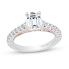 Enchanted Star Aurora 2.00 CT. T.W. Emerald-Cut Certified Lab-Created Diamond Engagement Ring in 14K Two-Tone Gold