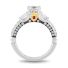 Enchanted Star Villains Evil Queen 2.20 CT. T.W. Cushion Certified Lab-Created Diamond Engagement Ring in Two-Tone Gold