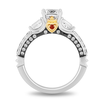 Enchanted Star Villains Evil Queen 2.20 CT. T.W. Cushion Certified Lab-Created Diamond Engagement Ring in Two-Tone Gold