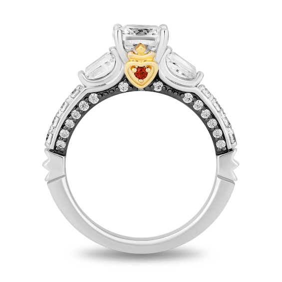 Enchanted Star Villains Evil Queen 2.20 CT. T.W. Cushion Certified Lab-Created Diamond Engagement Ring in Two-Tone Gold