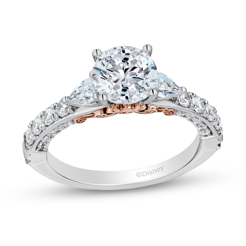 Enchanted Star Ariel 2.40 CT. T.W. Pear and Round Certified Lab-Created Diamond Engagement Ring in 14K White Gold|Peoples Jewellers