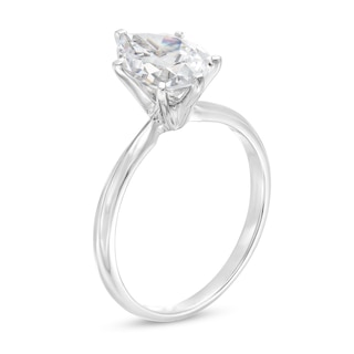 1.50 CT. Pear-Shaped Certified Lab-Created Diamond Solitaire Engagement Ring in 14K White Gold (F/VS2)