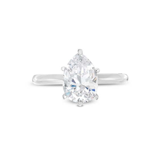 1.50 CT. Pear-Shaped Certified Lab-Created Diamond Solitaire Engagement Ring in 14K White Gold (F/VS2)