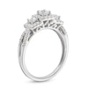 0.50 CT. T.W. Princess-Cut Diamond Frame Split Shank Past Present Future® Engagement Ring in 10K White Gold