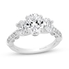 Thumbnail Image 1 of Enchanted Star Cinderella 2.75 CT. T.W. Oval Certified Lab-Created Diamond Engagement Ring in 14K White Gold (F/VS2)