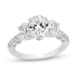 Enchanted Star Cinderella 2.75 CT. T.W. Oval Certified Lab-Created Diamond Engagement Ring in 14K White Gold (F/VS2)