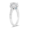 Enchanted Star Cinderella 2.75 CT. T.W. Oval Certified Lab-Created Diamond Engagement Ring in 14K White Gold (F/VS2)